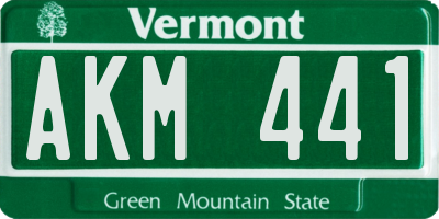VT license plate AKM441