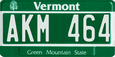 VT license plate AKM464