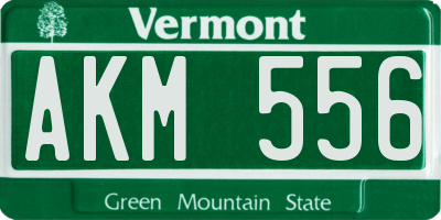 VT license plate AKM556