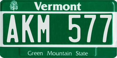 VT license plate AKM577