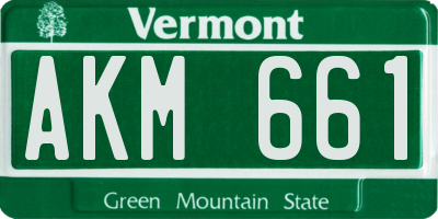 VT license plate AKM661