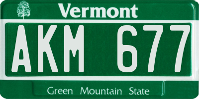 VT license plate AKM677