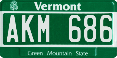 VT license plate AKM686