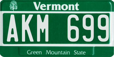 VT license plate AKM699