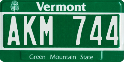 VT license plate AKM744