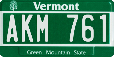 VT license plate AKM761