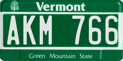 VT license plate AKM766
