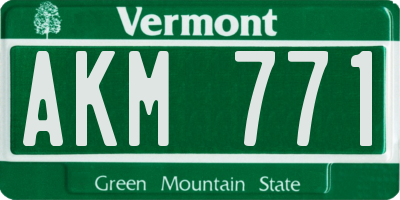 VT license plate AKM771