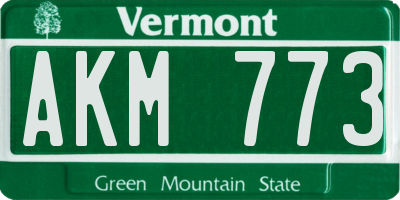 VT license plate AKM773