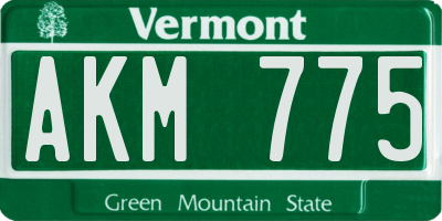 VT license plate AKM775