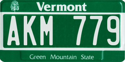 VT license plate AKM779