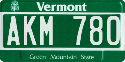 VT license plate AKM780