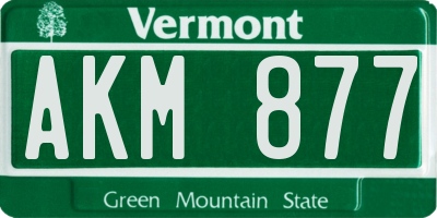 VT license plate AKM877