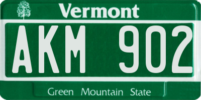 VT license plate AKM902