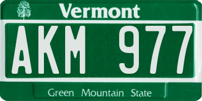 VT license plate AKM977