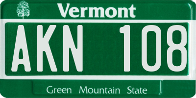 VT license plate AKN108