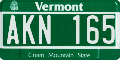 VT license plate AKN165