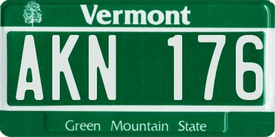 VT license plate AKN176