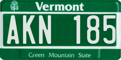 VT license plate AKN185