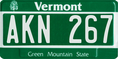 VT license plate AKN267