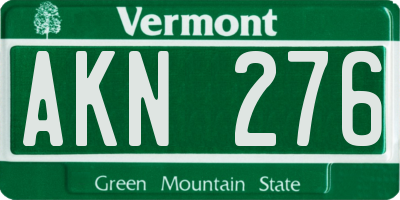 VT license plate AKN276