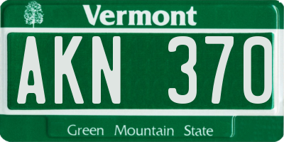 VT license plate AKN370