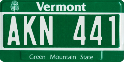 VT license plate AKN441
