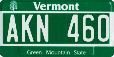 VT license plate AKN460
