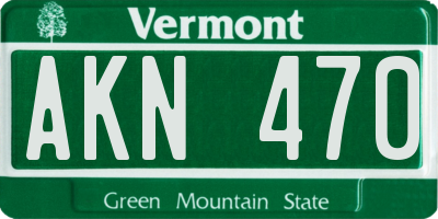 VT license plate AKN470