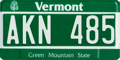 VT license plate AKN485
