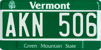 VT license plate AKN506