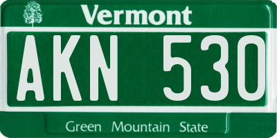 VT license plate AKN530