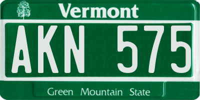 VT license plate AKN575