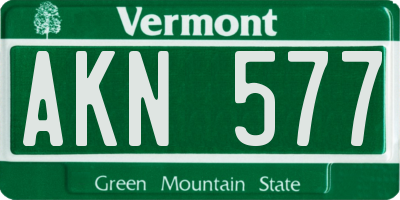 VT license plate AKN577