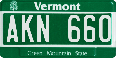 VT license plate AKN660