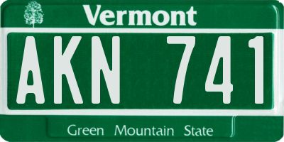 VT license plate AKN741