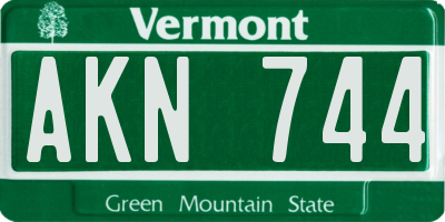VT license plate AKN744