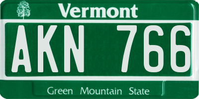 VT license plate AKN766