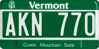 VT license plate AKN770