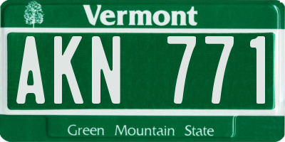VT license plate AKN771