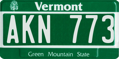 VT license plate AKN773