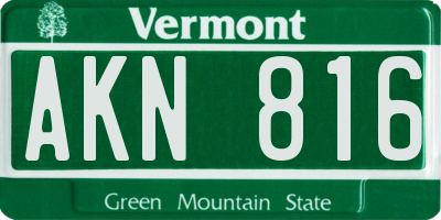 VT license plate AKN816