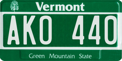 VT license plate AKO440