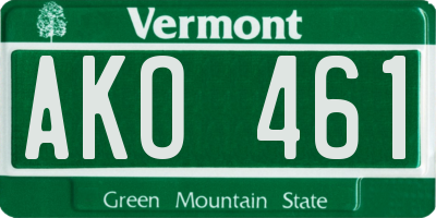 VT license plate AKO461