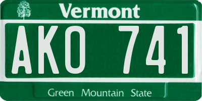 VT license plate AKO741