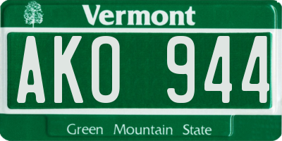 VT license plate AKO944