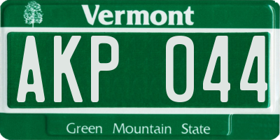 VT license plate AKP044