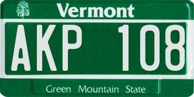 VT license plate AKP108