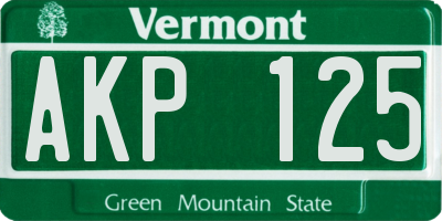 VT license plate AKP125