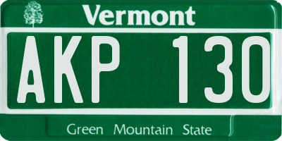 VT license plate AKP130